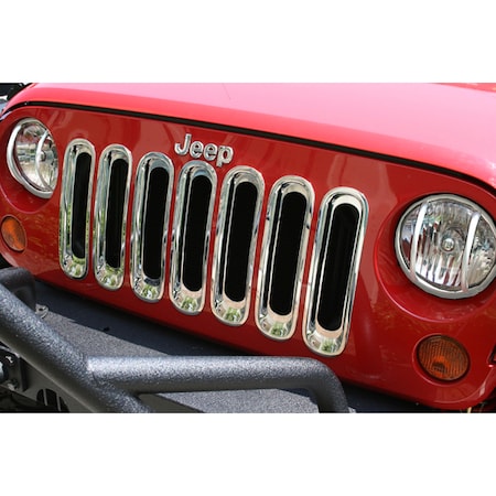 Rugged Ridge GRILLE INSERT SET CHROME JK WRANGLER 07-16 11306.2